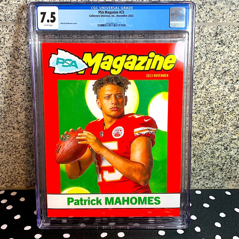 Patrick Mahomes PSA Magazine Nov 2023 CGC Grade Full Size High Quality KC Chiefs
